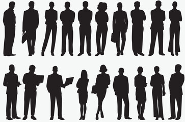 Business Team. Business people team on isolated white background. 