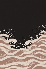 Fototapeta premium PANTONE 17-1230 Mocha Mousse Japandi Minimalist Wallpaper Design