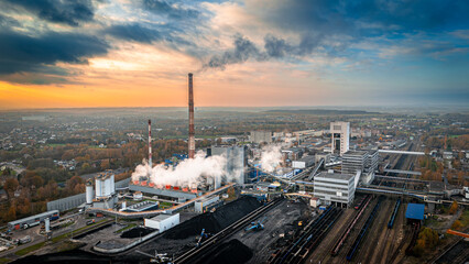 polska kopalnia na śląsku,zdjęcie z drona