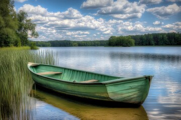Obraz premium A boat on the river