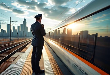person on the railway