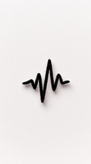 a black line of a heartbeat