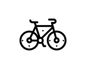Fototapeta premium black bicycle isolated on white