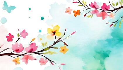 Beautiful Wild flowers in a sunny spring day