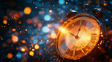 New Year Celebration Photo of Elegant Watch