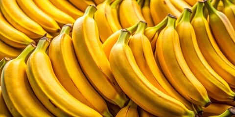 Close-Up Banana Photography: Isolated Yellow Fruit, Studio Shot
