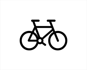 bicycle icon isolated on white