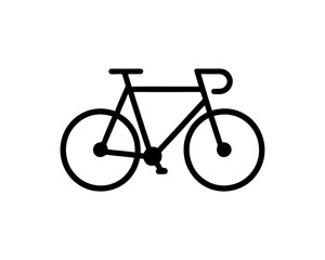Fototapeta premium Bicycle icon vector logo template. Line art Bicycle logo design icon symbol vector illustration. Bicycle sign