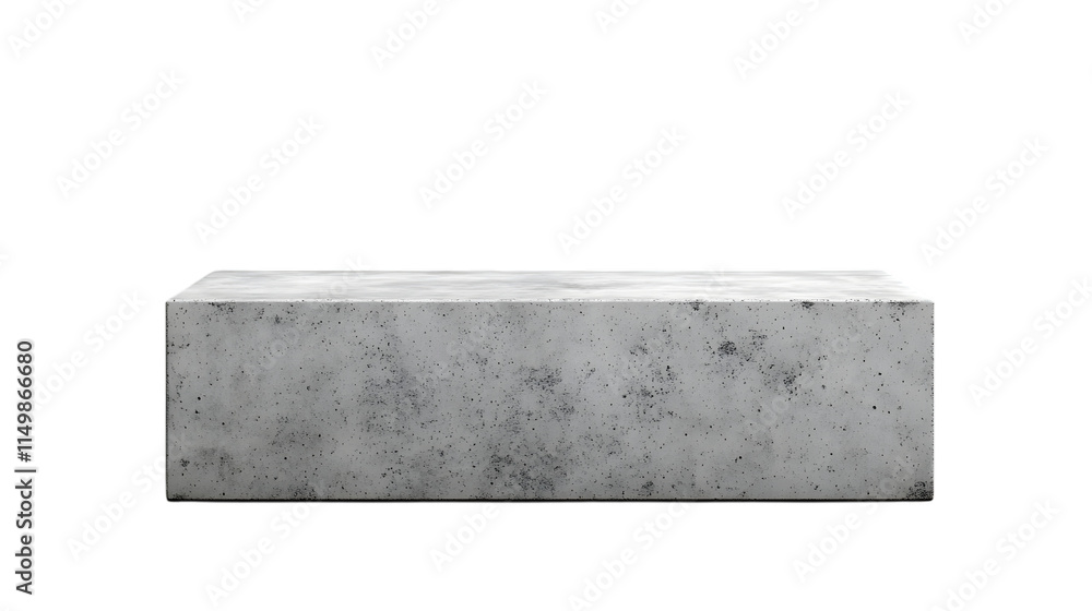 Poster polished concrete block with smooth edges and subtle texture, ideal for modern industrial designs. i