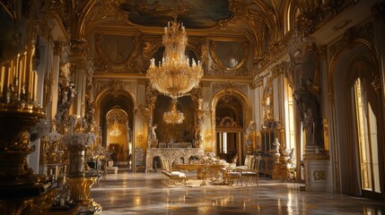 Obraz premium Gilded Interior of a Grand Palace