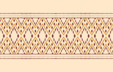 Geometric ethnic oriental ikat seamless pattern  color oriental. Aztec ornament print. Design for background ,curtain, carpet, wallpaper, clothing, wrapping, Batik, vector illustration.