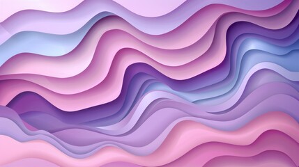 Obraz premium Abstract waves in soft pastel colors create a soothing visual texture.