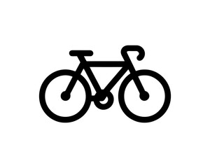 Fototapeta premium Bicycle icon vector logo template. Line art Bicycle logo design icon symbol vector illustration. Bicycle sign