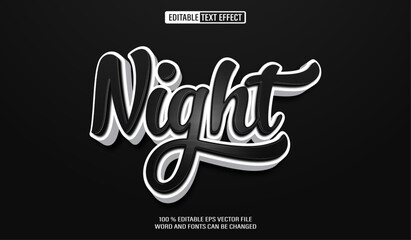 Editable 3d text style effect - Black  text effect Template