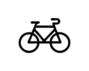 Fototapeta premium Bicycle icon vector logo template. Line art Bicycle logo design icon symbol vector illustration. Bicycle sign