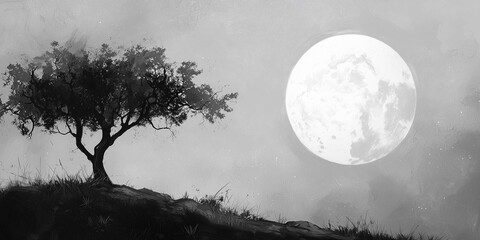 Fullmoon at night background