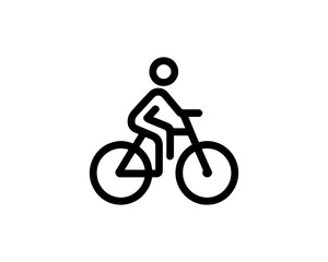 Fototapeta premium silhouette of a cyclist on a bicycle