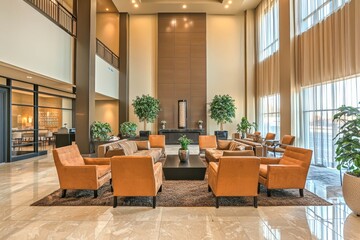 Modern luxury condominium with a contemporary design featuring mocha mousse beige and brown tones.