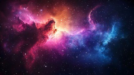 Obraz premium The amazing colors of the galaxy background with stars