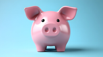 Fun piggy bank savings strategy home office digital illustration bright colors close-up viewpoint financial education