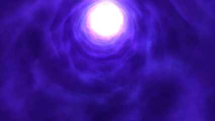 Sci if Purple Cloudy Energy Tunnel. 3D Wormhole Light Streaks Effect Animation Screensaver. Digital, Futuristic, Particles, VJ, Neon, Visual, Technology, Swirl.