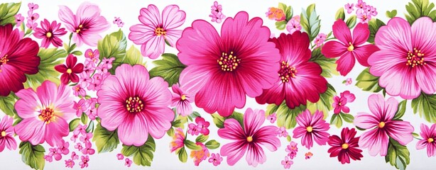 Delicate Floral Pattern with Daisies and Tiny Blossoms