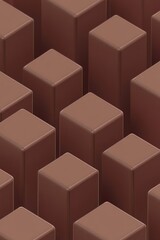 PANTONE 17-1230 Mocha Mousse Minimalist 3D Pattern Wallpaper Design Background
