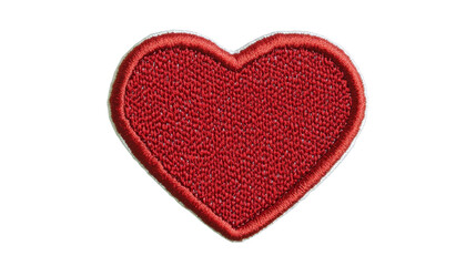 Obraz premium Heart-shaped embroidered badge patch