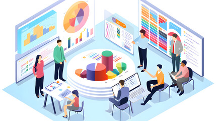 Customer-Centric Strategy: Brainstorming and Discussing Target Marketing in a Modern Office