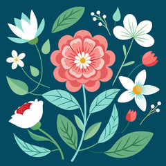 seamless pattern with flowers