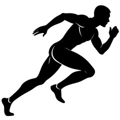 silhouette of a man running