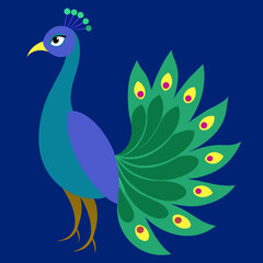 peacock in the form of heart