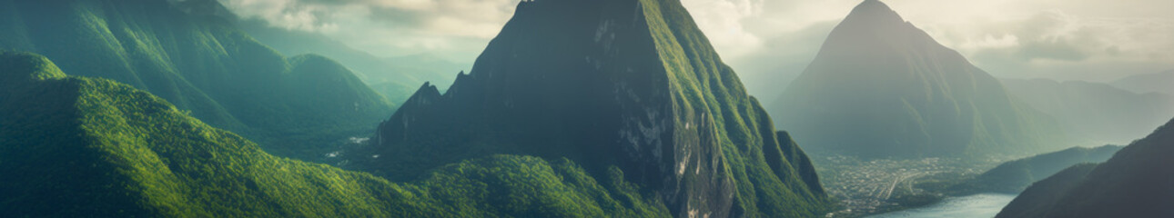 Beautiful landscape natural landscape panorama