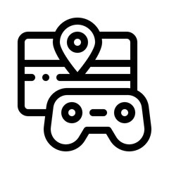 Map line icon