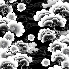 Black and White Japanese Abstract Minimalist Texture Background Design
