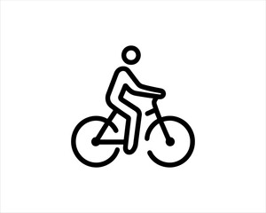 Obraz premium silhouette of a person riding a bike