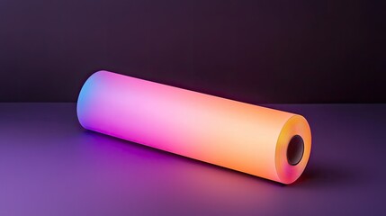 A vibrant, illuminated roll showcasing a gradient of colors against a dark background, perfect for creative lighting applications.