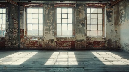 Empty Red Weather Redbrick Loft Apartment