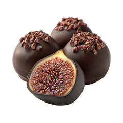 Ful-chocolatey Chocolate-Covered Figs isolated on transparent background
