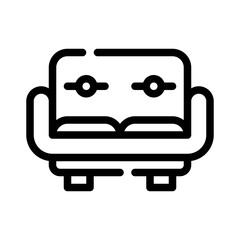 sofa line icon