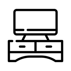 TV stand line icon