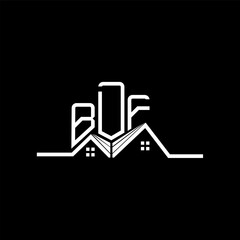 BDF Real State logo design, BDF simple and modern logo. BDF luxurious alphabet design
