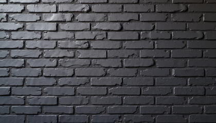 Obraz premium Modern Dark Gray Brick Wall Pattern in Running Bond Layout