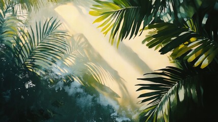 Sunlight Through Palm Leaves