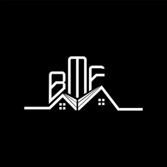 BMF Real State logo design, BMF simple and modern logo. BMF luxurious alphabet design