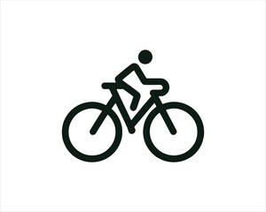 silhouette of a cyclist vector illustration.