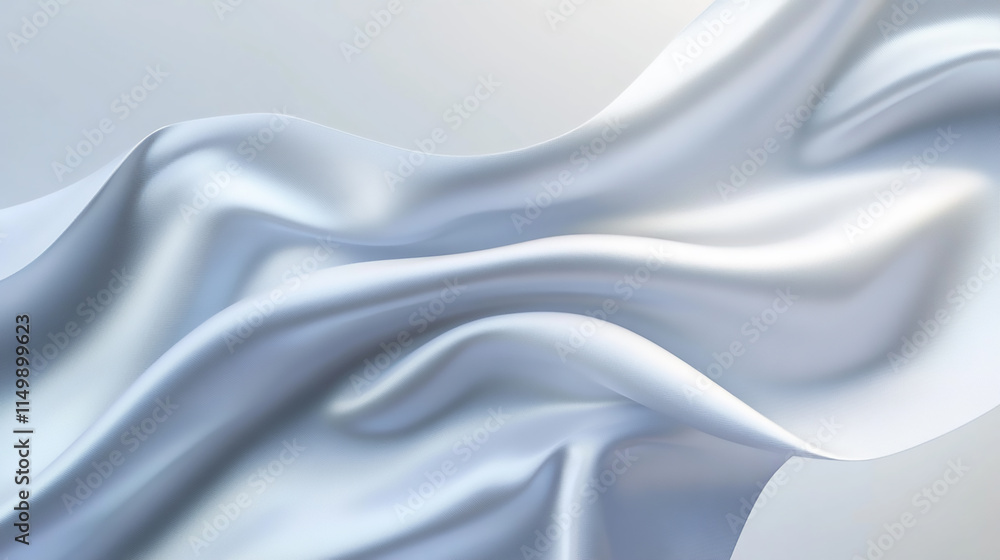 Aufkleber abstract draped beige fabric texture white and tan background with a pattern of waves. the waves are