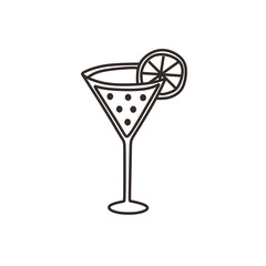 cocktail glass with ice icon