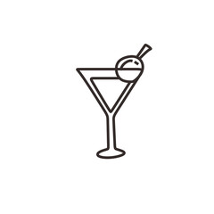 cocktail with ice icon