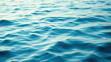 Serene Aqua Marine Surface Texture Gently Rippling Water